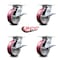 Service Caster 6 Inch Heavy Duty Poly on Aluminum Caster Set with Roller Bearings and Brakes SCC-35S620-PAR-SLB-4 - alternate 6